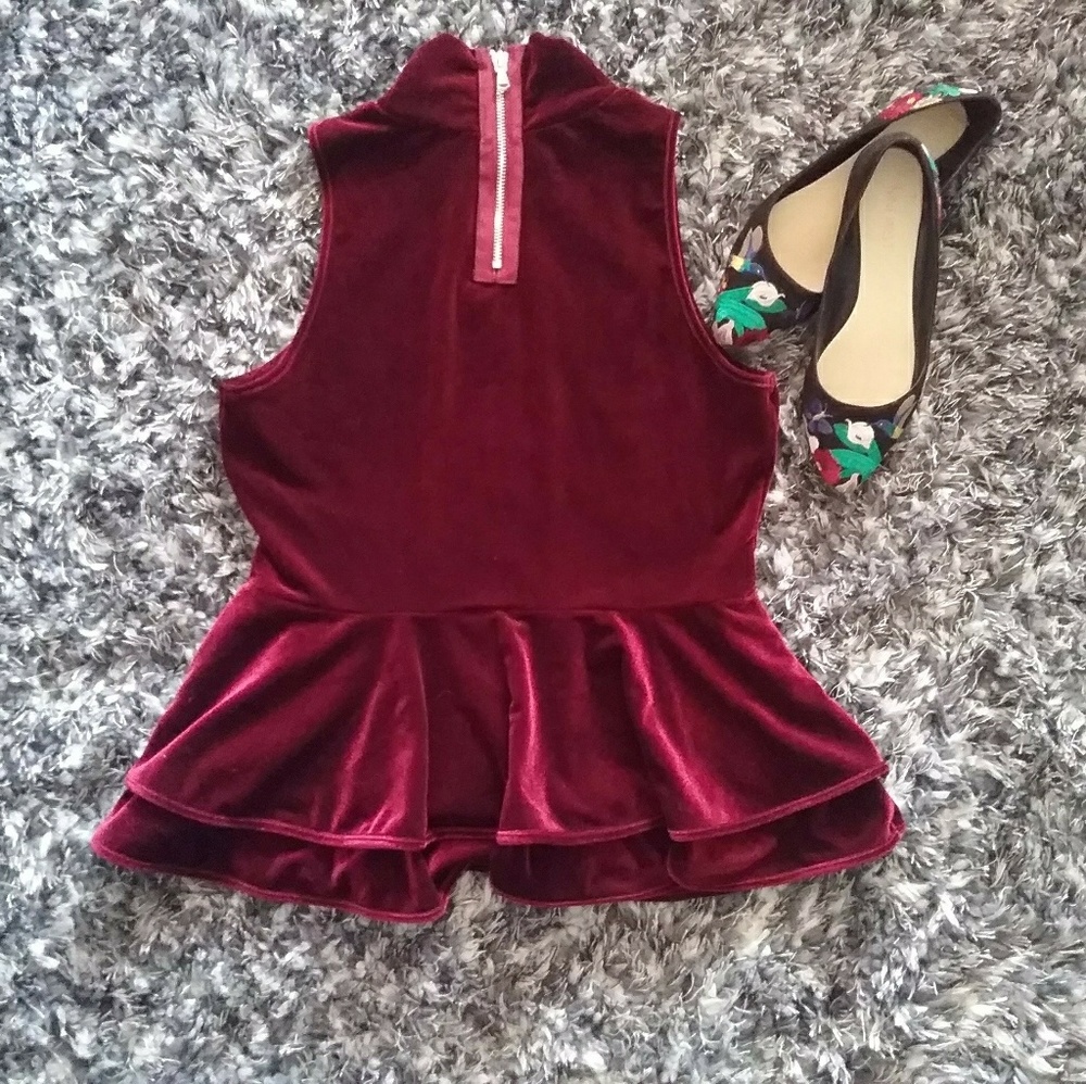 Nwot peplum velvet Torn by Ronny Kobo - Picture 3 of 3